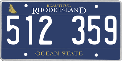 RI license plate 512359