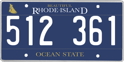 RI license plate 512361