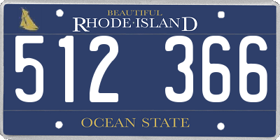 RI license plate 512366