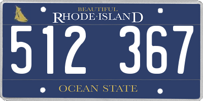 RI license plate 512367