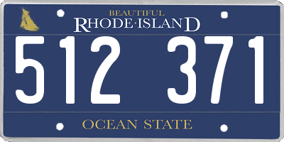 RI license plate 512371