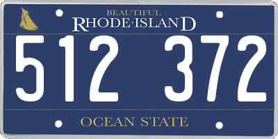 RI license plate 512372