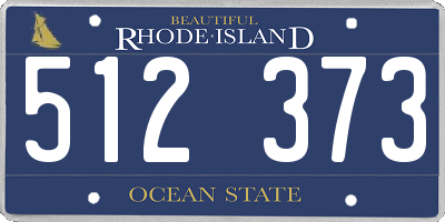 RI license plate 512373