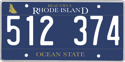 RI license plate 512374