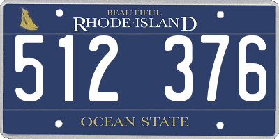 RI license plate 512376