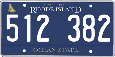 RI license plate 512382
