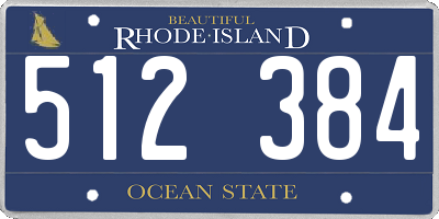 RI license plate 512384