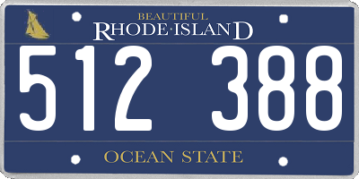 RI license plate 512388