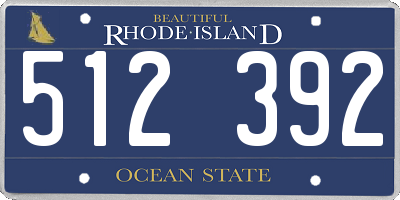 RI license plate 512392
