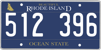 RI license plate 512396