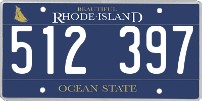 RI license plate 512397