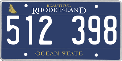 RI license plate 512398