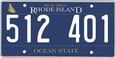 RI license plate 512401
