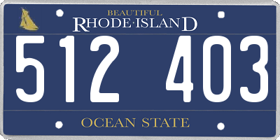 RI license plate 512403