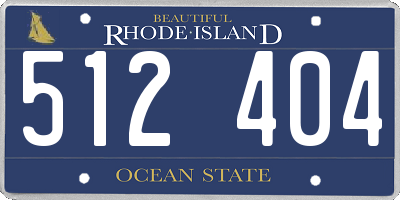 RI license plate 512404