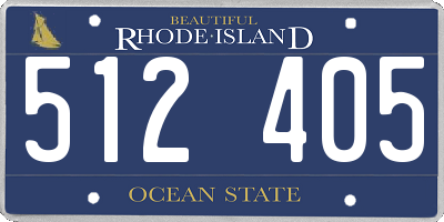 RI license plate 512405