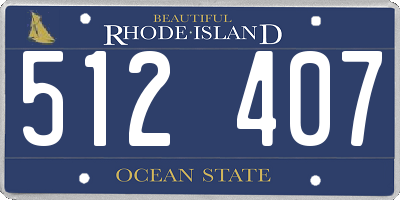 RI license plate 512407