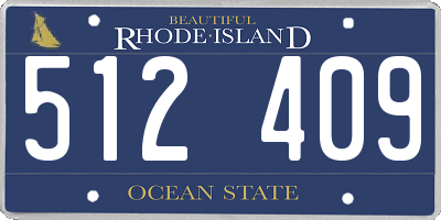 RI license plate 512409