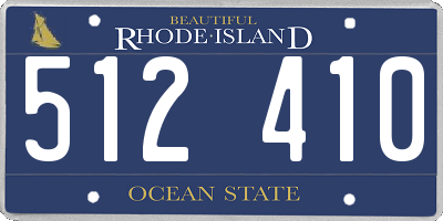 RI license plate 512410