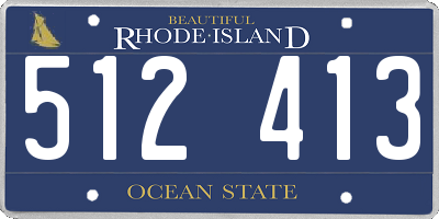RI license plate 512413