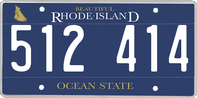 RI license plate 512414