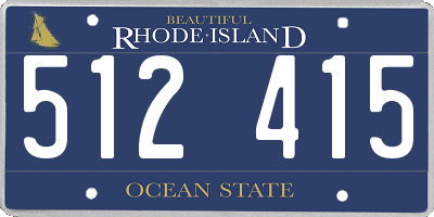 RI license plate 512415