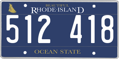 RI license plate 512418