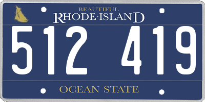 RI license plate 512419
