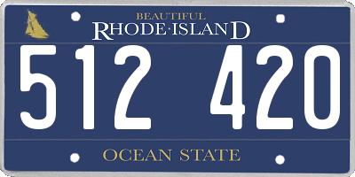 RI license plate 512420