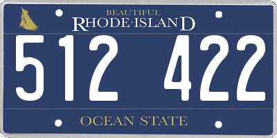 RI license plate 512422