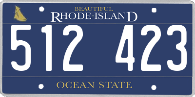 RI license plate 512423