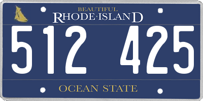 RI license plate 512425