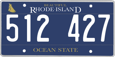 RI license plate 512427