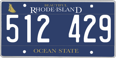 RI license plate 512429