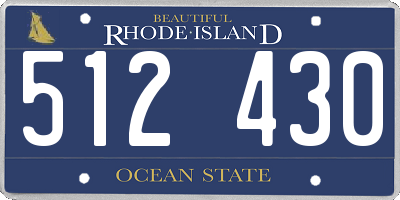 RI license plate 512430