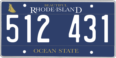 RI license plate 512431