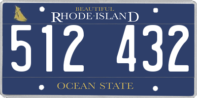 RI license plate 512432