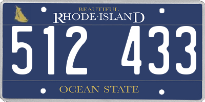 RI license plate 512433