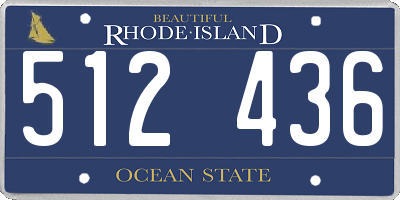 RI license plate 512436