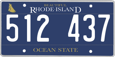 RI license plate 512437