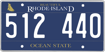 RI license plate 512440