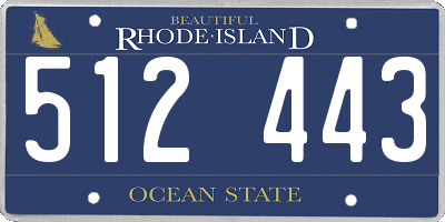 RI license plate 512443