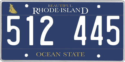 RI license plate 512445