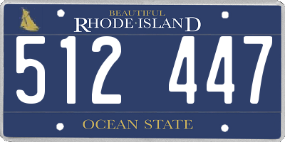 RI license plate 512447
