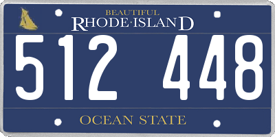 RI license plate 512448