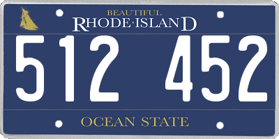 RI license plate 512452