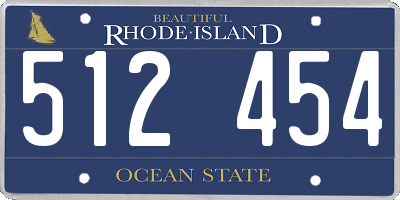 RI license plate 512454