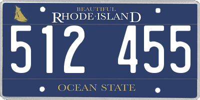 RI license plate 512455