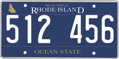 RI license plate 512456