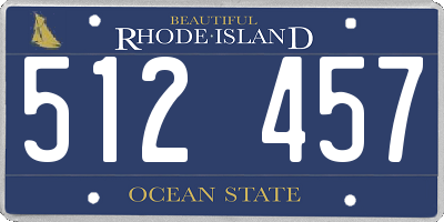 RI license plate 512457
